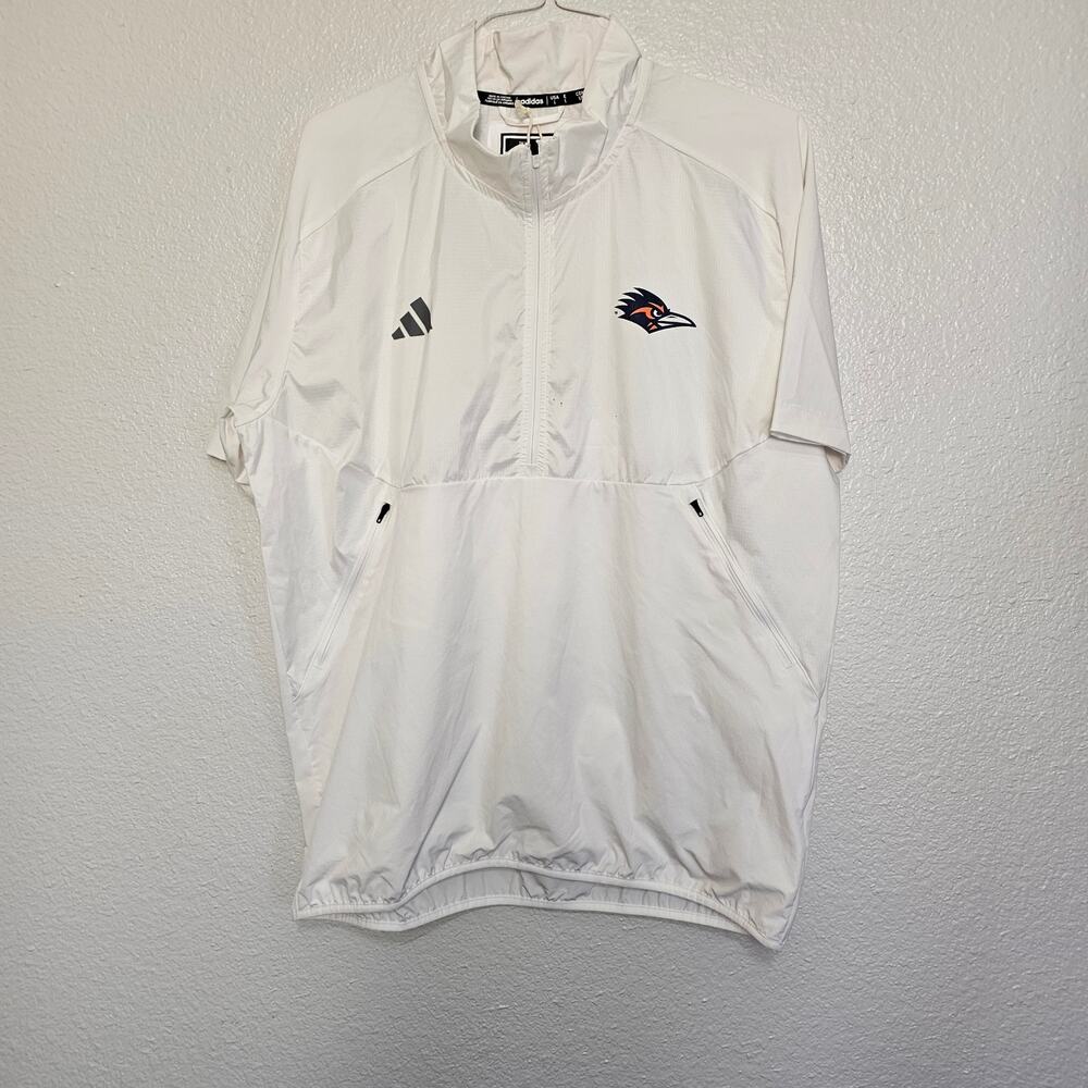 Adidas UTSA White Windbreaker Jacket‎ Size L Roadrunners